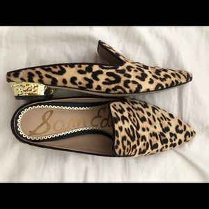 Sam Edelman leopard pointed toe mules ✨